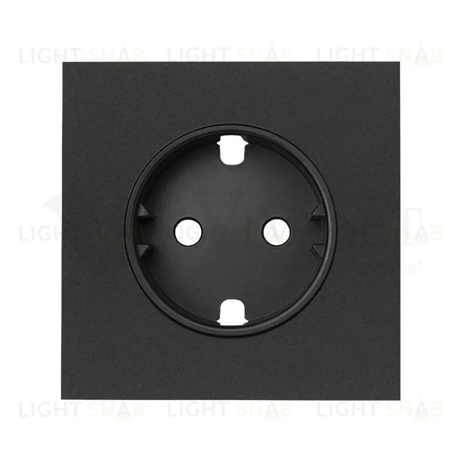 Розетка с заземлением со шторками Simon 100 16А/250В безвинтовой зажим, черный матовый 10000432-039+10000041-238 10000432-039 + 10000041-238