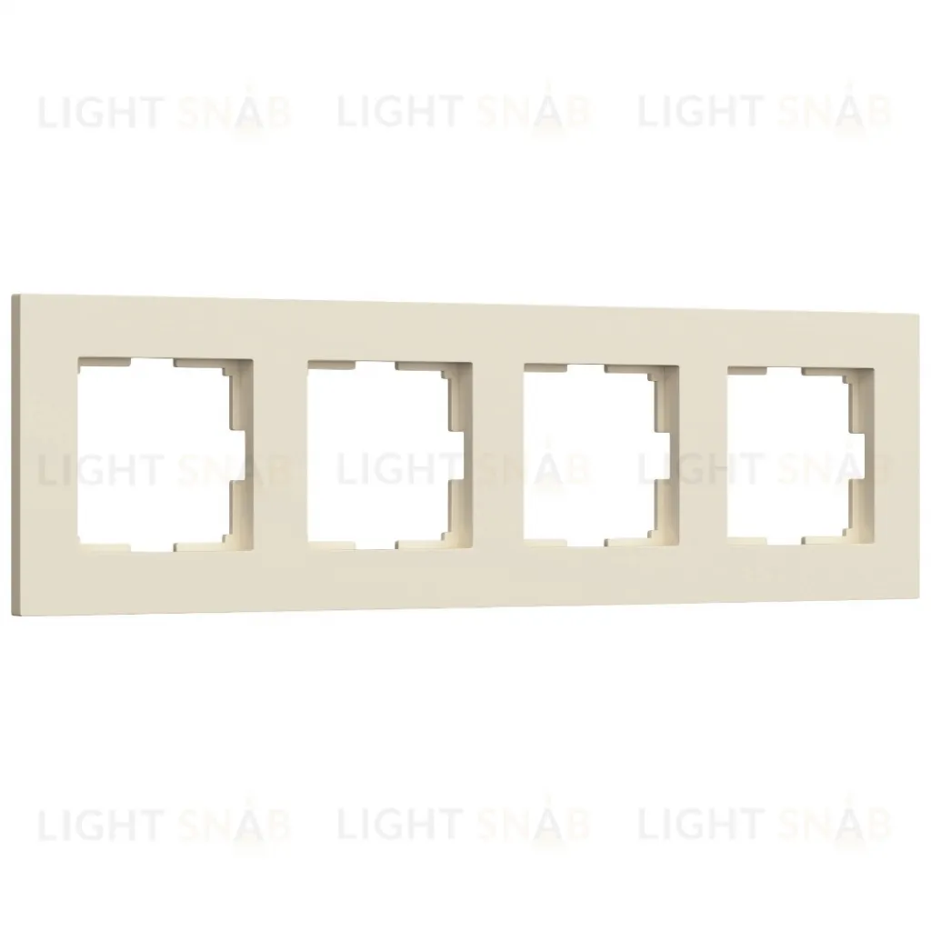 Рамка четверная Werkel Slab айвори матовый a062809 a062809