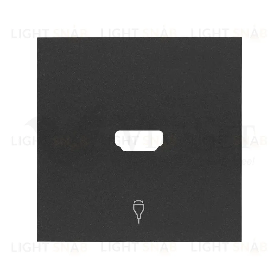 Розетка HDMI v1.4 «мама-мама» Simon 100, черный матовый 10000560-039+10001094-238 10000560-039 + 10001094-238