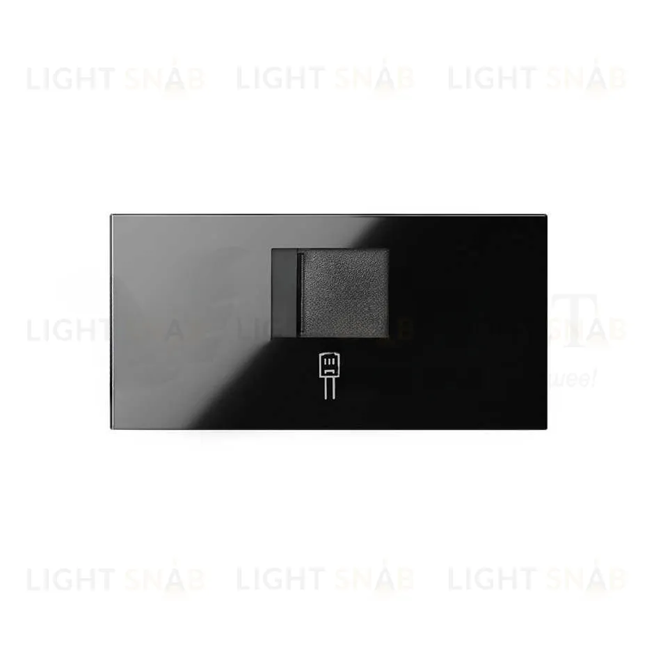 Розетка компьютерная одинарная RJ45 6-й кат. Simon 100, черный глянец 10000544-039+10000005-138 10000544-039 + 10000005-138