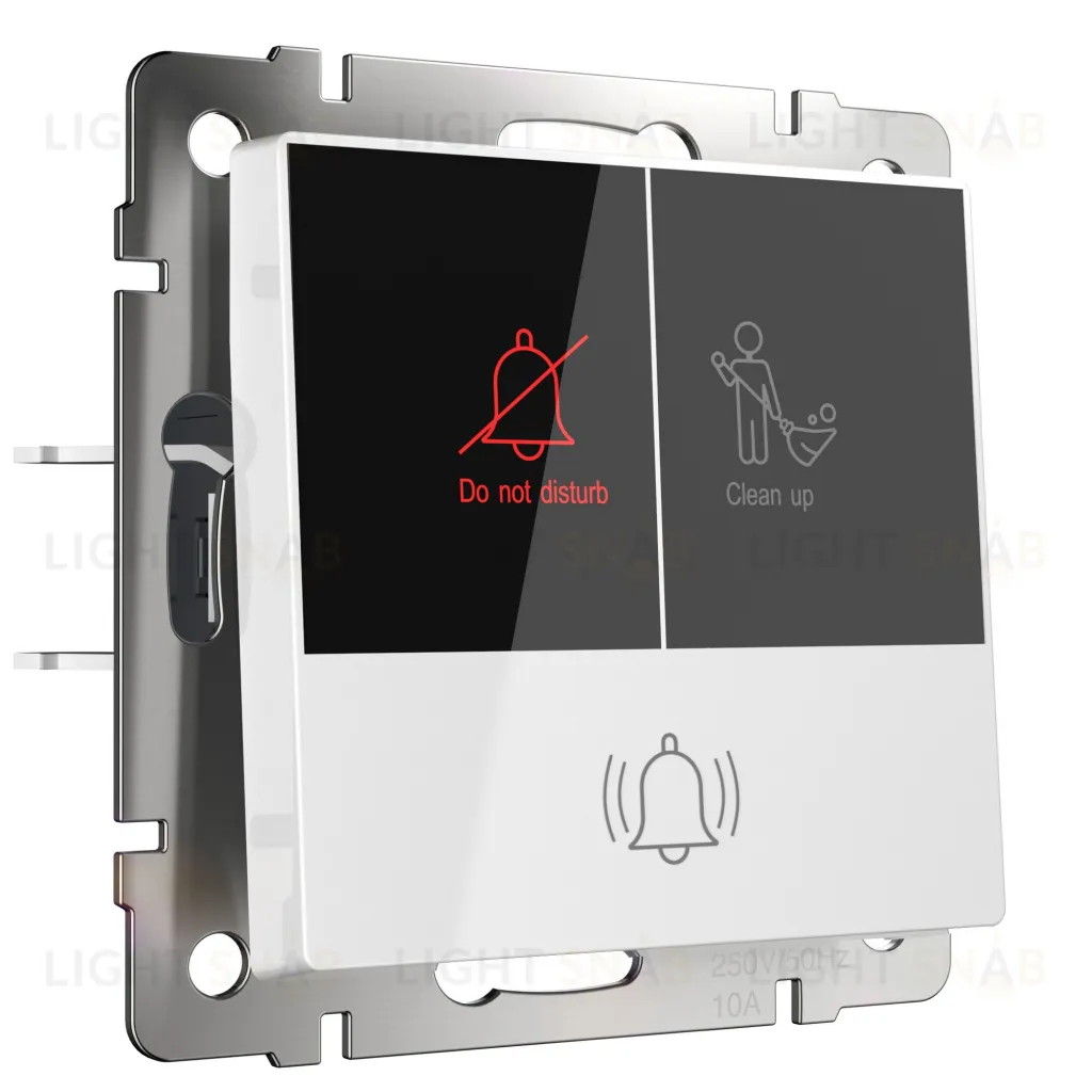 Кнопка звонка с индикацией для отелей Werkel 10А/250В, белый a054308 a054308