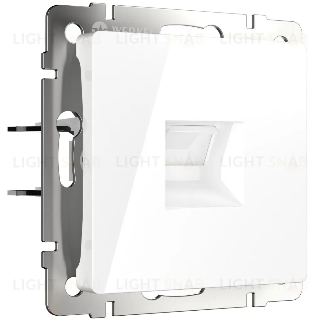 Интернет розетка одинарная RJ-45 cat. 6A экранированная Werkel белый a069683 a069683