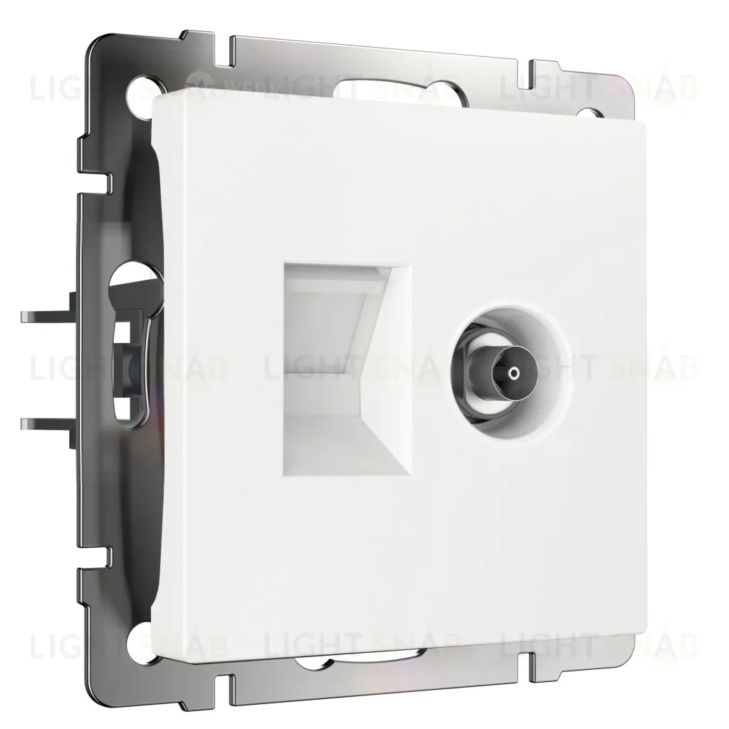 Розетка TV и интернет розетка Werkel RJ45, 6 кат., белый a056109 a056109