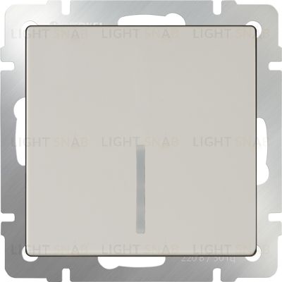 Выключатель одноклавишный с подсветкой Werkel 10A/250В слоновая кость a051481 a051481