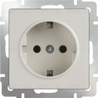 Розетка с заземлением и шторками Werkel 16A/250В, винтовой зажим, слоновая кость a051480 a051480