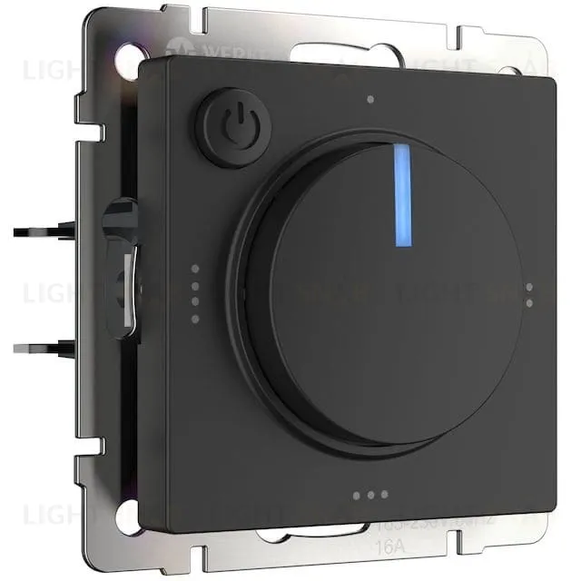 Терморегулятор электромеханический для теплого пола Werkel 16А/3500Вт, черный матовый a051624 a051624