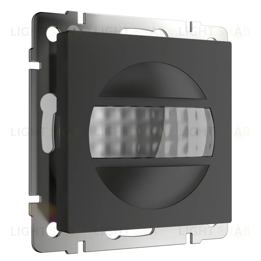 Датчик движения 2-х проводный с выключателем до 500Вт лампы накаливания, до 200Вт LED, Werkel, черный матовый a054898 a054898