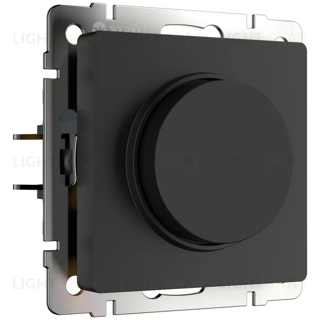 Светорегулятор поворотный Werkel до 600 Вт черный матовый a069583 a069583