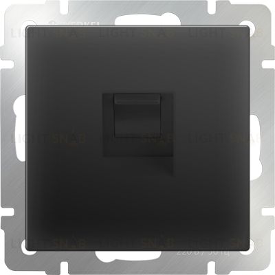 Интернет розетка одинарная Werkel 5 категории RJ-45 черный матовый a051606 a051606