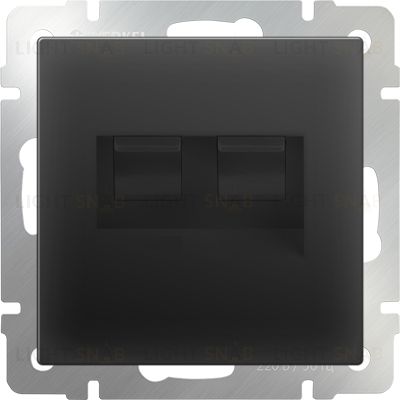 Интернет розетка двойная Werkel 5 категории RJ-45 черный матовый a051616 a051616