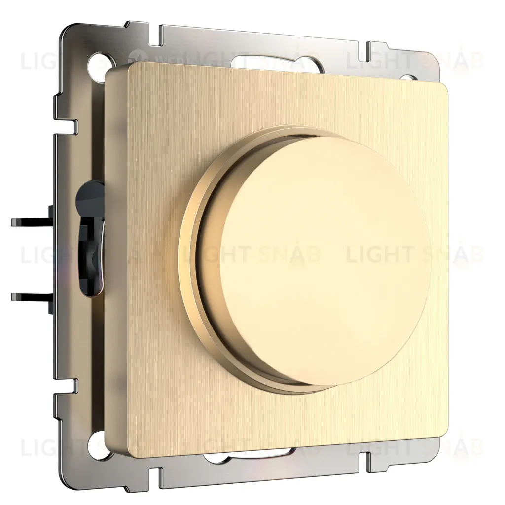 Светорегулятор поворотный Werkel до 600 Вт, шампань рифленый a069603 a069603