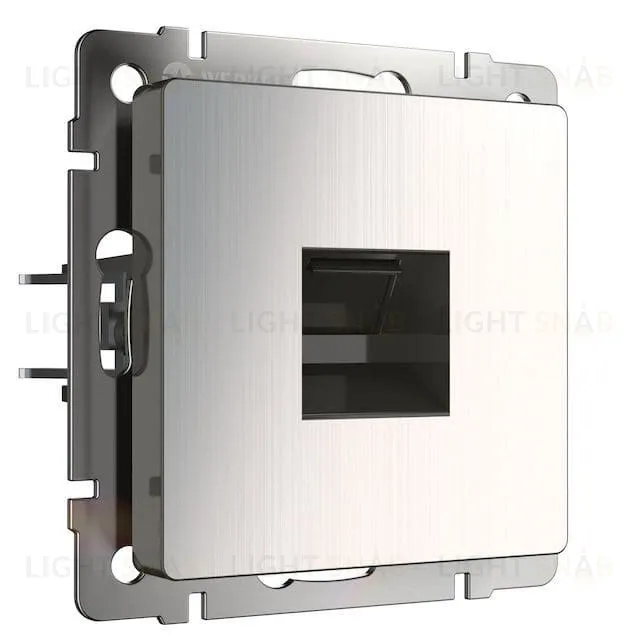 Интернет розетка одинарная Werkel 5 категории RJ-45, глянцевый никель a051079 a051079