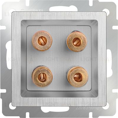 Акустическая розетка Werkel х4, серебряный рифленый a051351 a051351