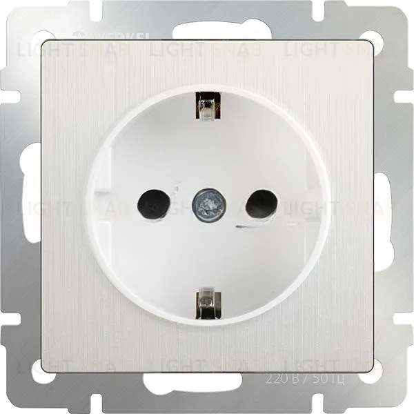 Розетка с заземлением и шторками Werkel 16A/250В, винтовой зажим, перламутровый рифленый a051188 a051188