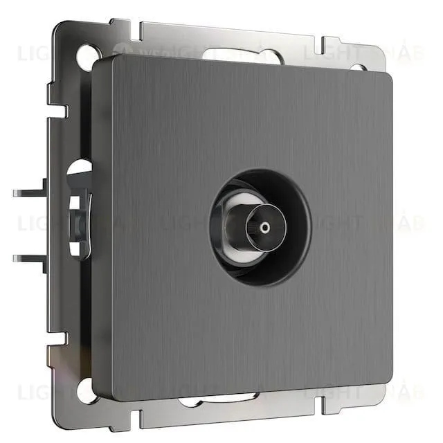 ТВ-розетка оконечная Werkel графит рифленый a050758 a050758