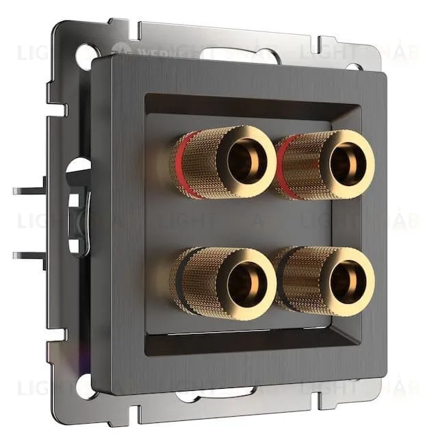 Акустическая розетка Werkel х4 графит рифленый a050752 a050752