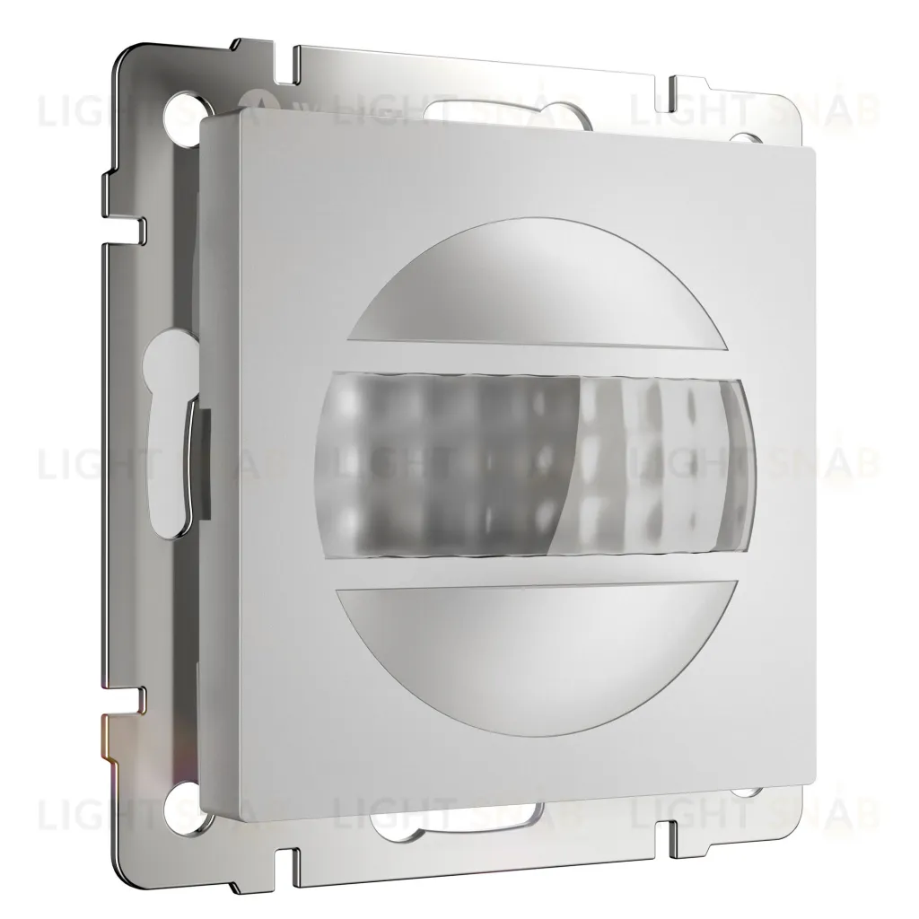 Датчик движения 2-х проводный с выключателем до 500Вт лампы накаливания, до 200Вт LED, Werkel, серебряный матовый a066809 a066809