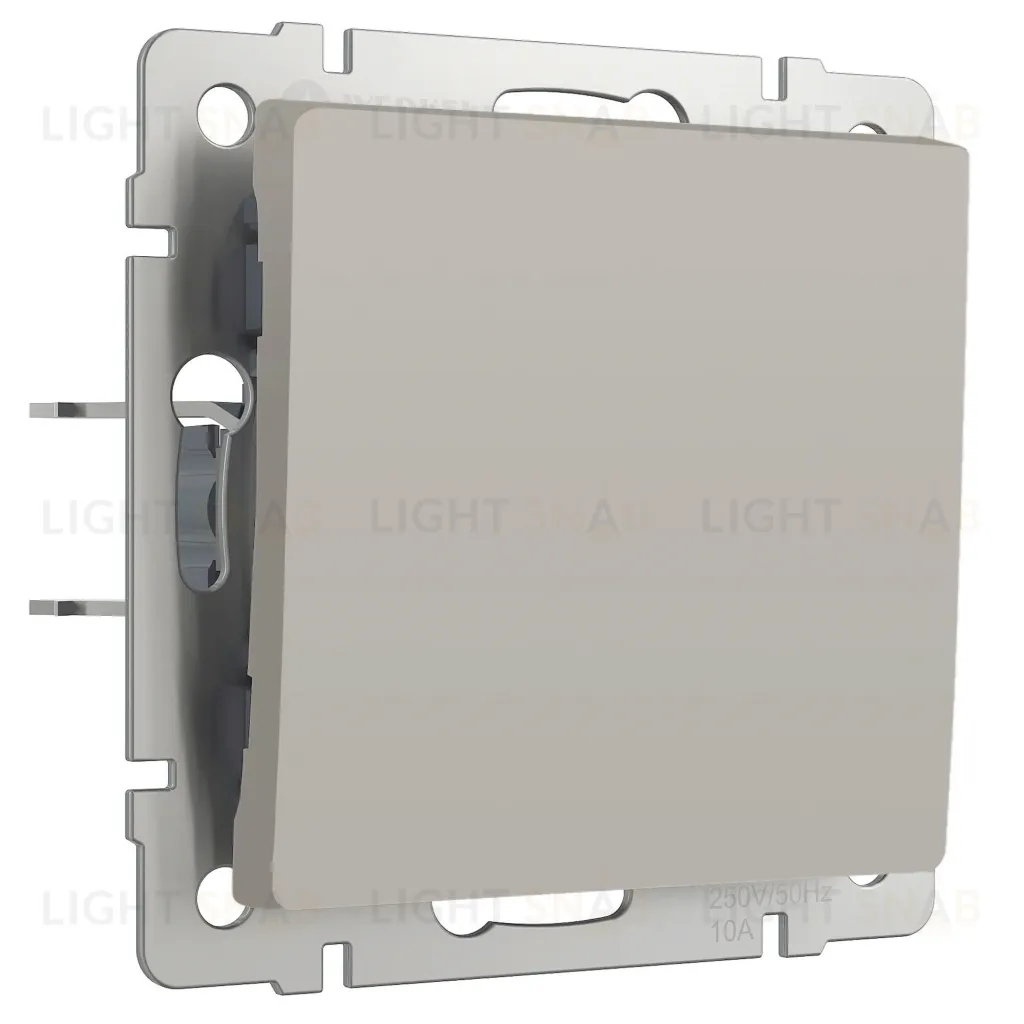 Выключатель одноклавишный проходной Werkel 10A/250В (из 2-х мест), дымчатый a069449 a069449