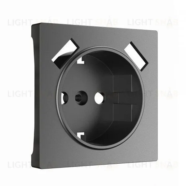 Розетка с заземлением шторками и USBх2 Werkel 16A/250В, винтовой зажим, графит матовый a051141+a063113 a051141 + a063113
