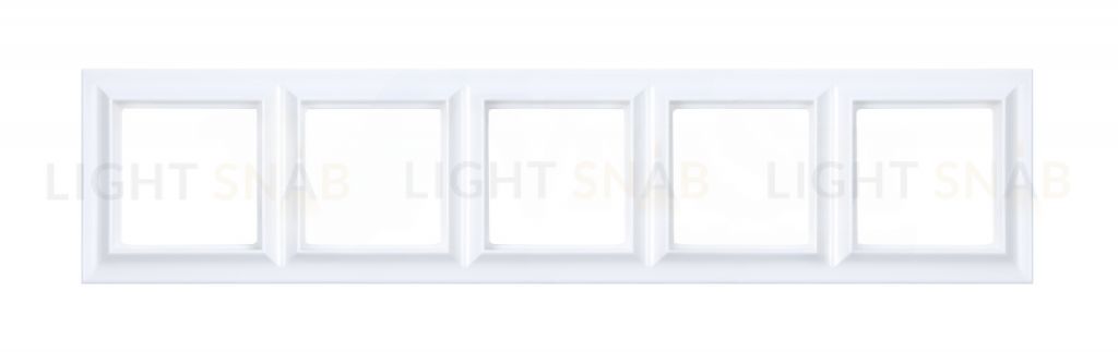 Рамка пятерная Jung Eco Profi Standart белый EPS485WW EPS485WW