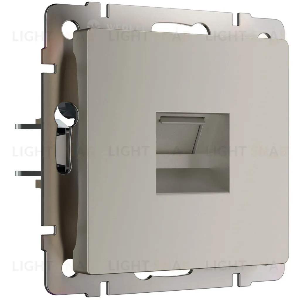 Интернет розетка одинарная Werkel 5 категории RJ-45 дымчатый a069467 a069467