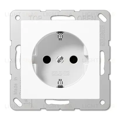 Розетка с заземлением Jung Eco Profi 16А/250В, белая EP1420WW EP1420WW