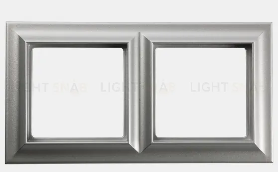 Рамка двойная Jung Eco Profi Standart, алюминий EPS482AL EPS482AL