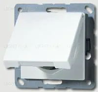 Розетка JUNG IP44 с заземлением с откидной крышкой и уплотнительной мембраной 16А/250В 551wu+A1520KLWW 551wu + A1520KLWW