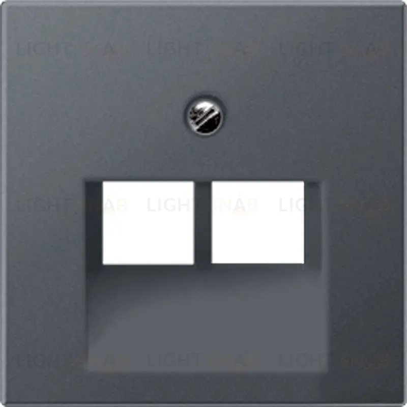 Розетка телефонная двойная Jung Eco Profi RJ11, антрацит EPUAE8-8UPO+EP569-2BFPLUAAN EPUAE8-8UPO + EP569-2BFPLUAAN