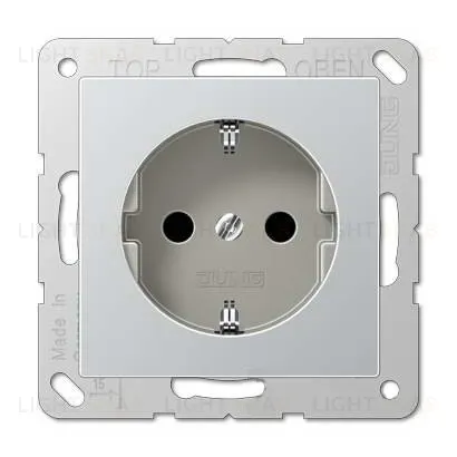 Розетка с заземлением Jung Eco Profi 16А/250В, алюминий EP1420AL EP1420AL