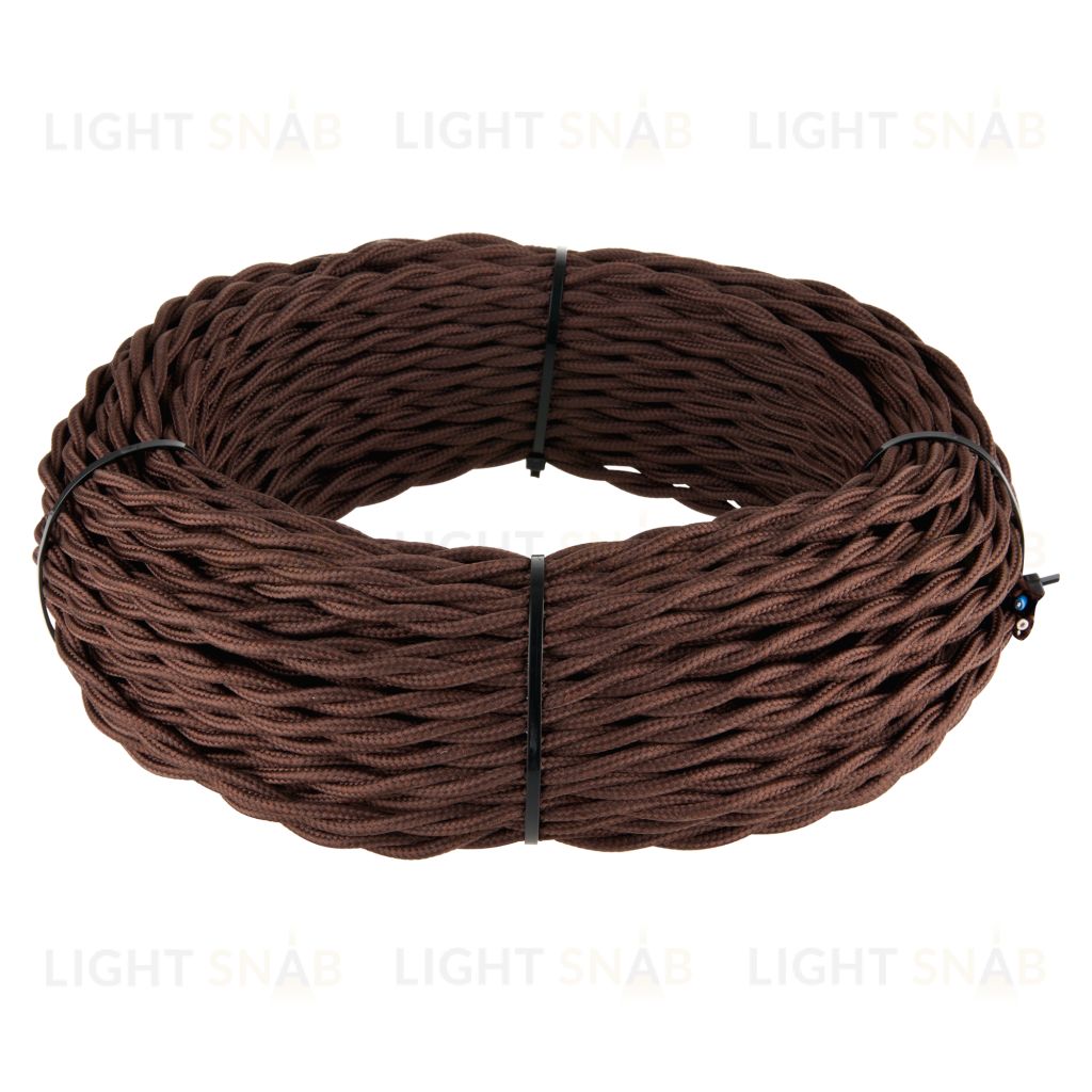 Ретро кабель витой 2х2,5 (коричневый) 50 м a050786 a050786