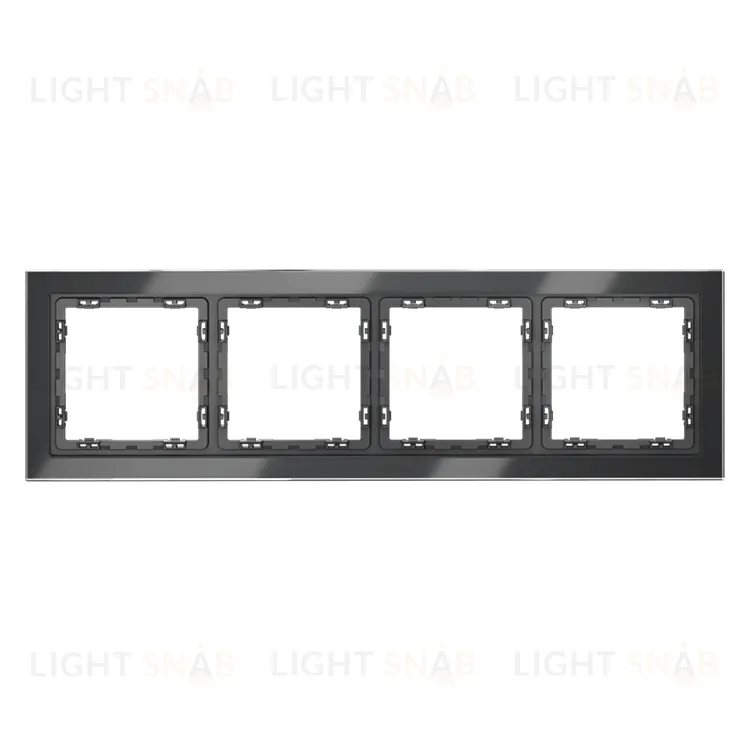 Рамка четверная Voltum S70, графит стекло VLS110407 VLS110407