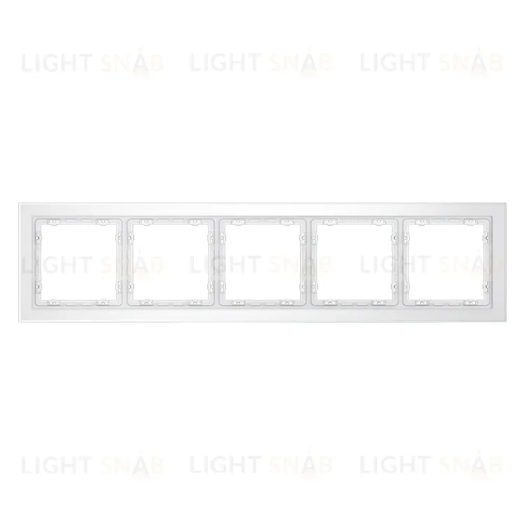 Рамка пятерная Voltum S70, белый матовый стекло VLS110502 VLS110502