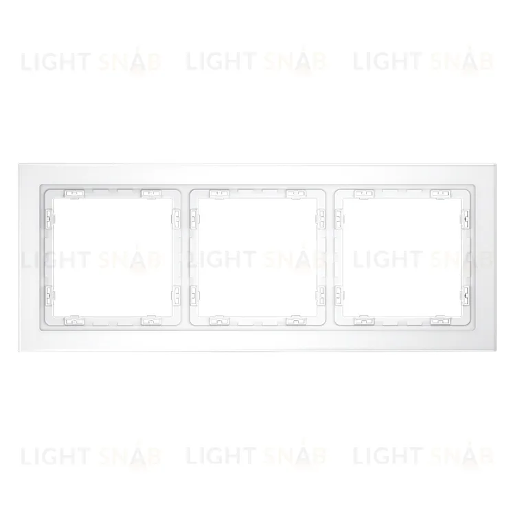 Рамка тройная Voltum S70, белый матовый стекло VLS110302 VLS110302