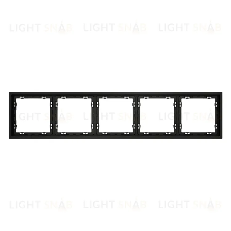 Рамка пятерная Voltum S70, черный матовый VLS100508 VLS100508