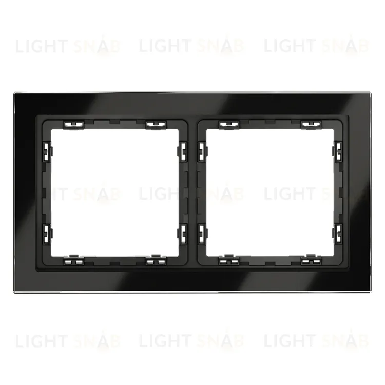 Рамка двойная Voltum S70, черный матовый стекло VLS110208 VLS110208