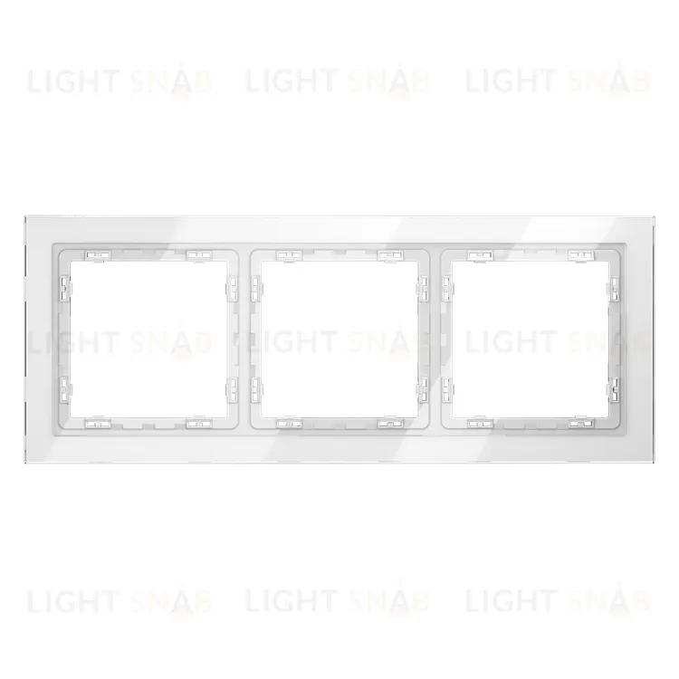 Рамка тройная Voltum S70, белый глянцевый стекло VLS110301 VLS110301