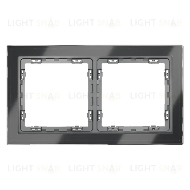 Рамка двойная Voltum S70, графит стекло VLS110207 VLS110207