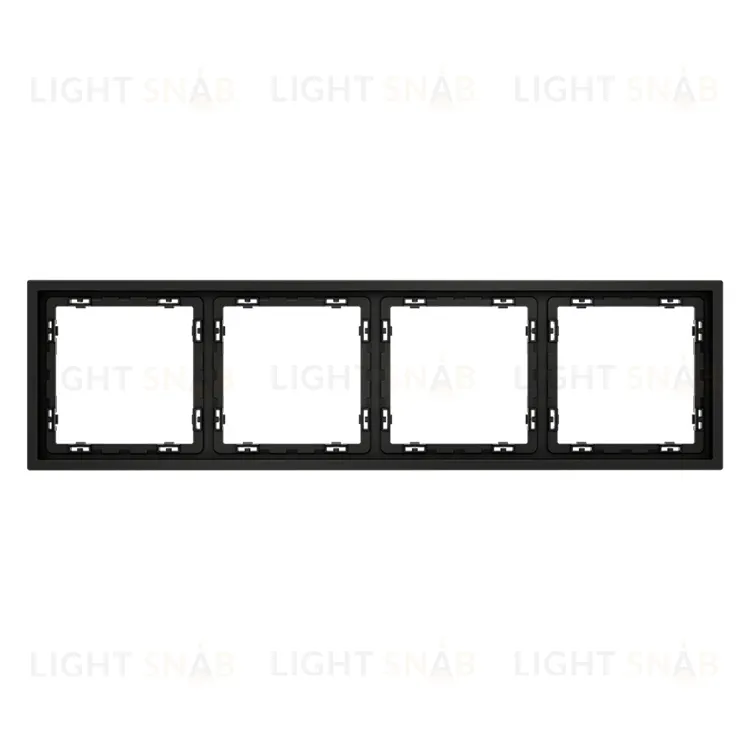 Рамка четверная Voltum S70, черный матовый VLS100408 VLS100408