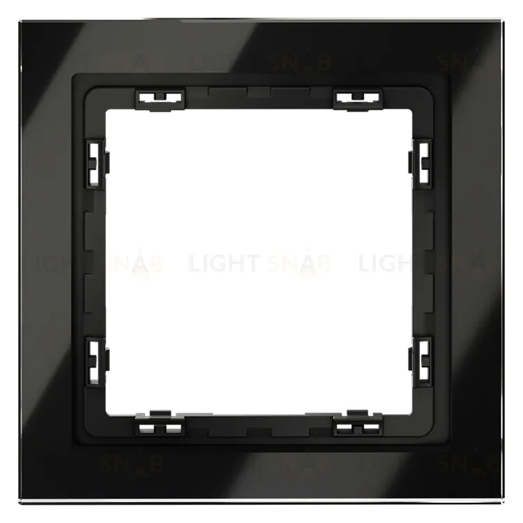 Рамка одинарная Voltum S70, черный матовый стекло VLS110108 VLS110108