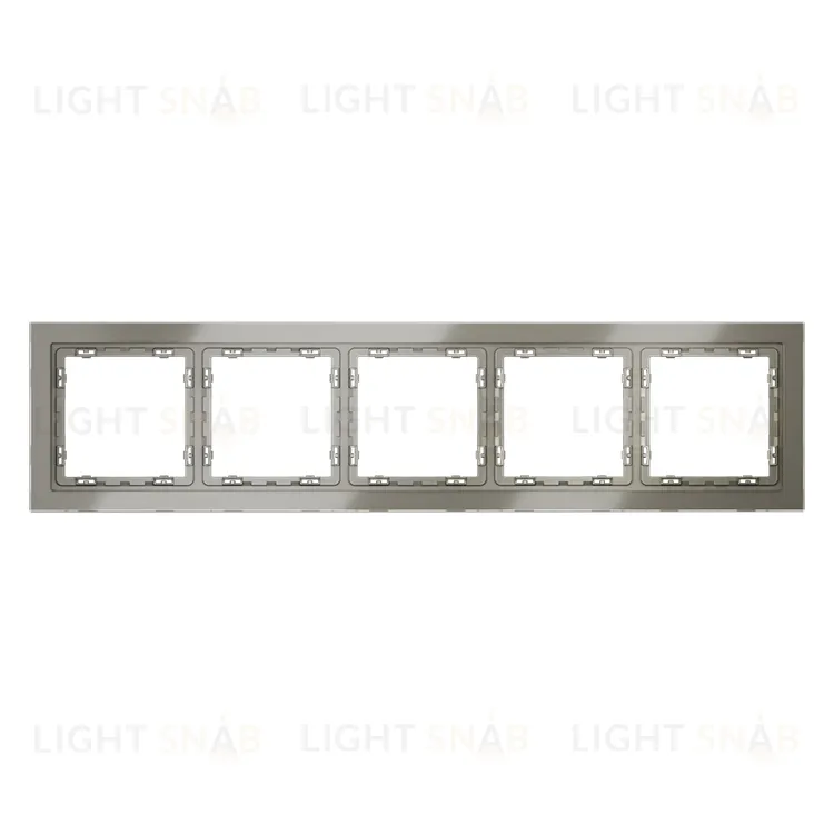 Рамка пятерная Voltum S70, шелк стекло VLS110504 VLS110504