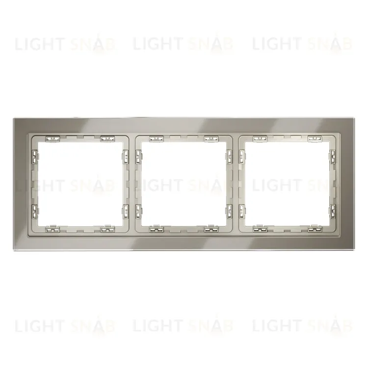 Рамка тройная Voltum S70, шелк стекло VLS110304 VLS110304