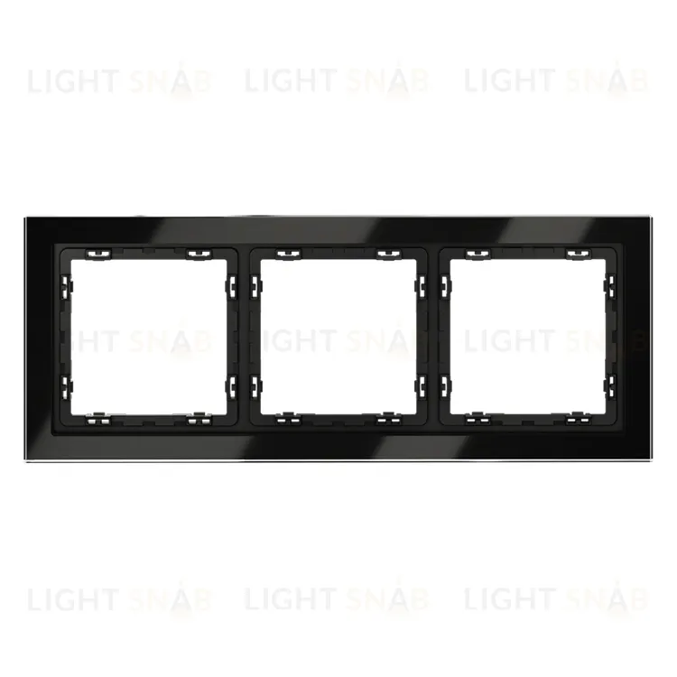 Рамка тройная Voltum S70, черный матовый стекло VLS110308 VLS110308