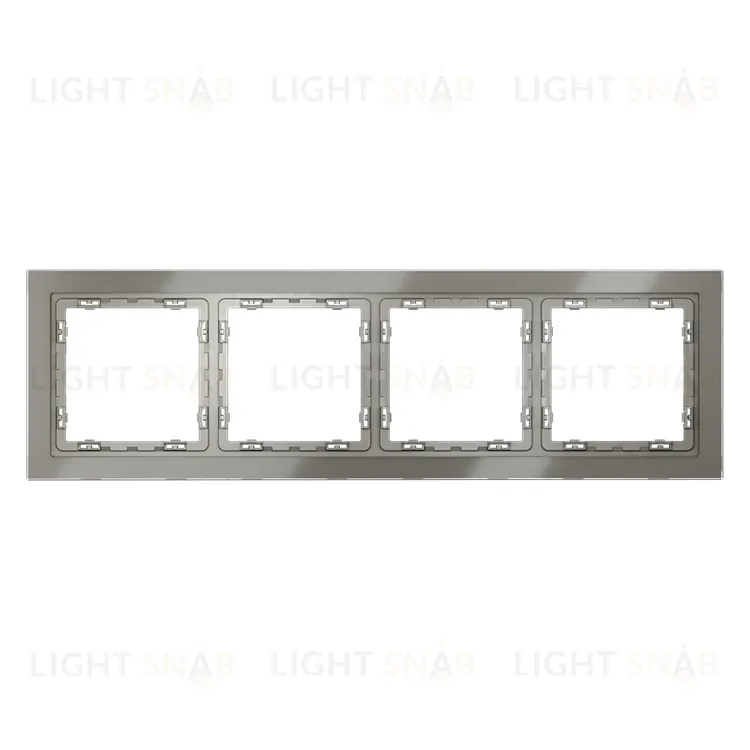 Рамка четверная Voltum S70, шелк стекло VLS110404 VLS110404