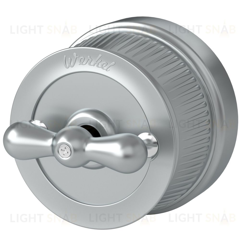 Выключатель поворотный двухклавишный 10А/250В Werkel Retro матовый хром a044913 a044913