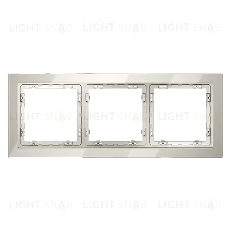 Рамка тройная Voltum S70, кашемир стекло VLS110303 VLS110303