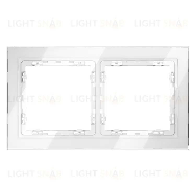 Рамка двойная Voltum S70, белый глянцевый стекло VLS110201 VLS110201