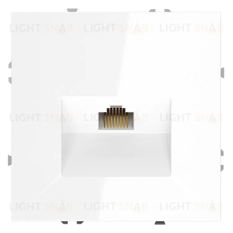 Розетка компьютерная одинарная Voltum S70 RJ45 6Е кат., белый глянцевый VLS060101 VLS060101