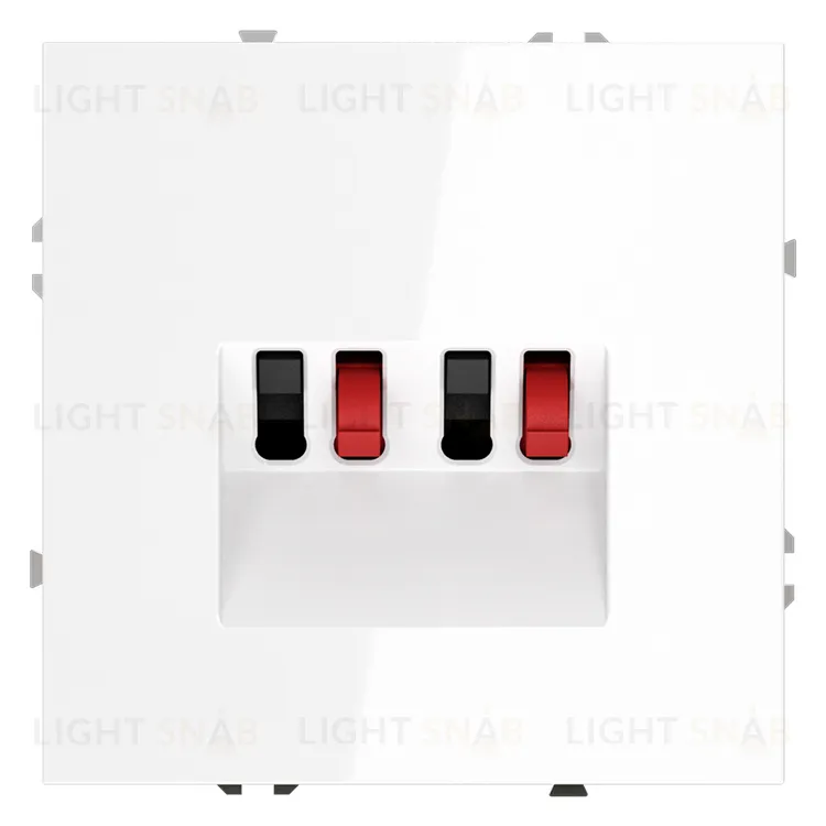 Розетка акустическая двойная Voltum S70, белый глянцевый VLS060301 VLS060301