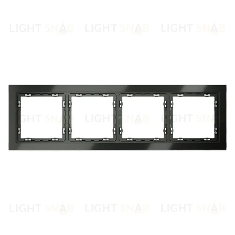 Рамка четверная Voltum S70, титан стекло VLS110406 VLS110406